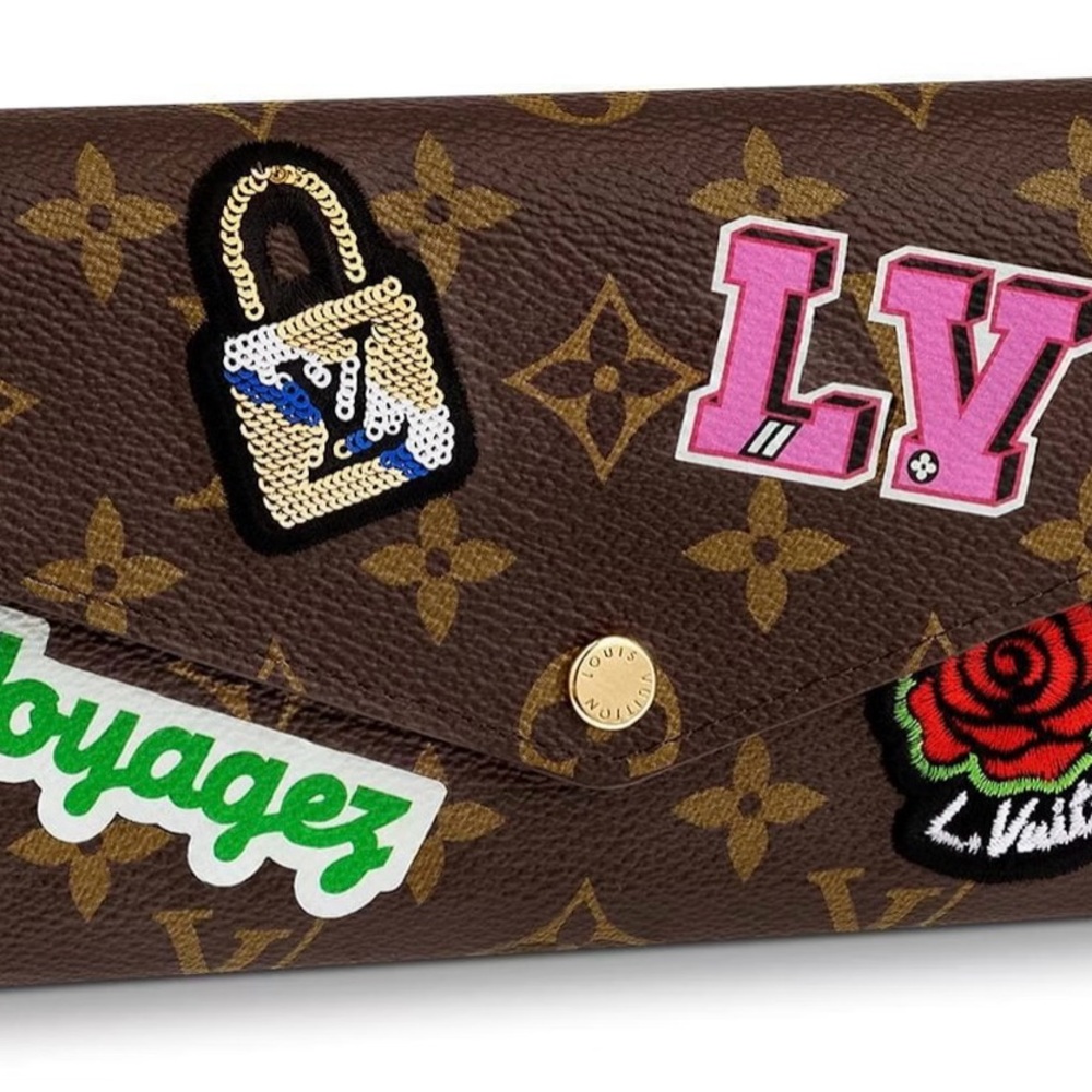 LOUIS VUITTON Monogram Travel Patches Sarah Wallet - Picture 12 of 14